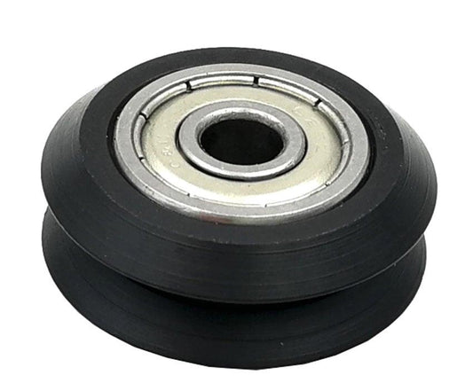 Linear Motion Guide Way 4x24.5x10mm V Groove Track Roller Bearing with Tire - VXB Ball Bearings