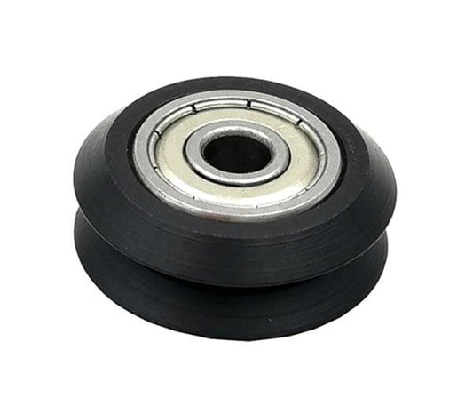 Linear Motion Guide Way 8x24.5x10mm V Groove OPEN Bearing with Tire - VXB Ball Bearings