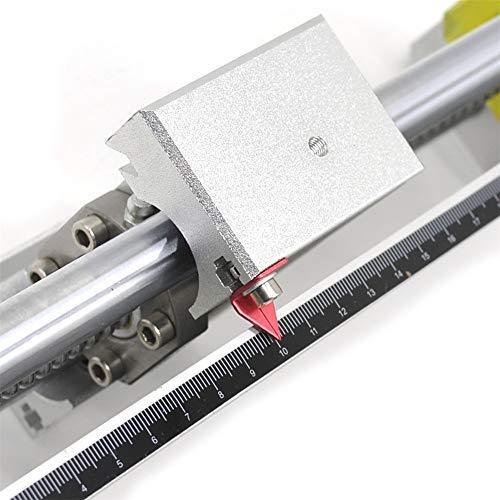 Linear Stage Actuator 100mm Ballscrew 1605 Double Optical Axis Linear Rail Guide Manual Slide Stage C7 with Ruler for CNC Router Z-axis - VXB Ball Bearings