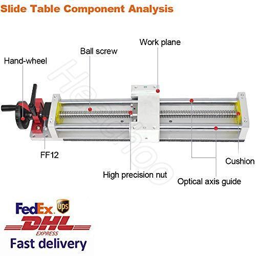 Linear Stage Actuator 400mm Ballscrew 1605 Optical Axis Linear Rail Guide Manual Slide Stage C7 with Ruler for DIY CNC Router Controller XYZ-Axis Stage - VXB Ball Bearings