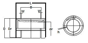 LME6090125AJ NB Bearing 60mm Ball Bushing Linear Motion Bearing - VXB Ball Bearings