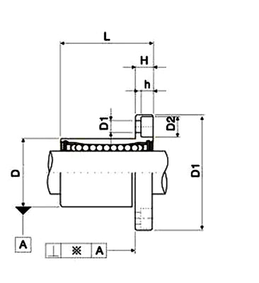 LMH16UU 16mm Flanged Ball Bushing CNC Linear Motion 16x28x37mm - VXB Ball Bearings