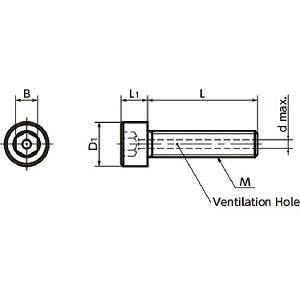 Lot of 10 SVSL-M6-8 NBK Socket Head Cap Vacuum Vented Screws with Ventilation Hole - SUS316L M6 length 8mm Made in Japan - VXB Ball Bearings