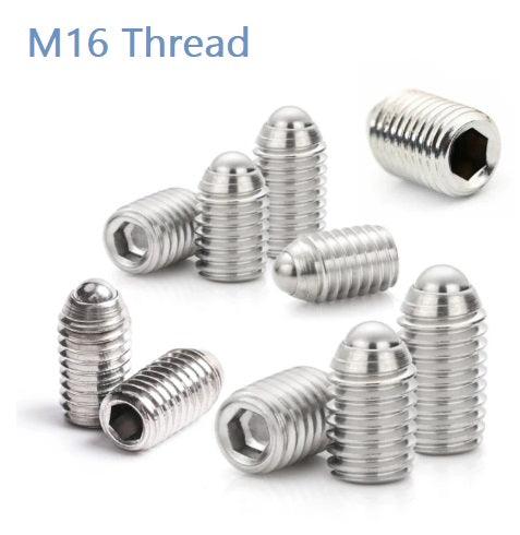 M16 25mm Long Stainless Steel Ball Plunger Hex Head - VXB Ball Bearings