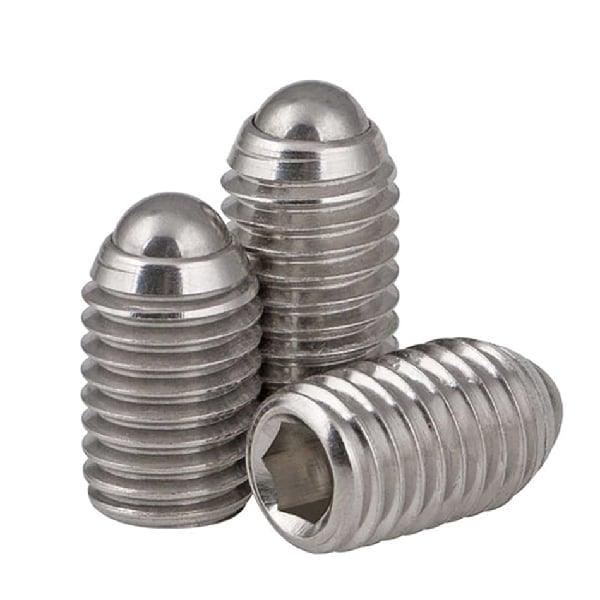 M4 10mm Long Stainless Steel Ball Plunger / Hex Head - VXB Ball Bearings