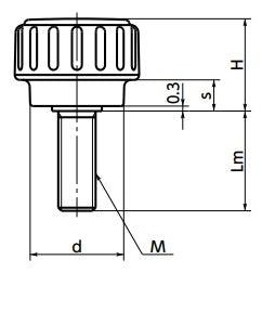 M4 10mm Long Stainless Steel Screw w. 16mm White Plastic Dimple Knob Japan Made - VXB Ball Bearings