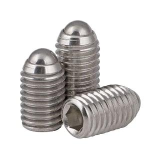 M4 12mm Long Stainless Steel Ball Plunger / Hex Head - VXB Ball Bearings