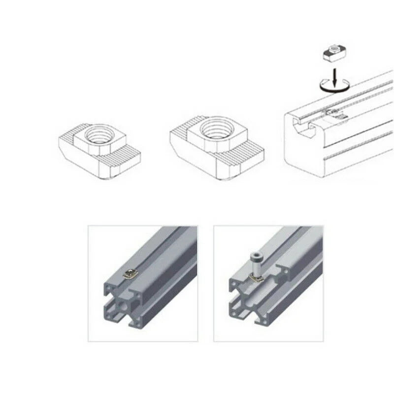 M4 T-Slot Nut for 2020 Aluminum Extrusion Profile - VXB Ball Bearings