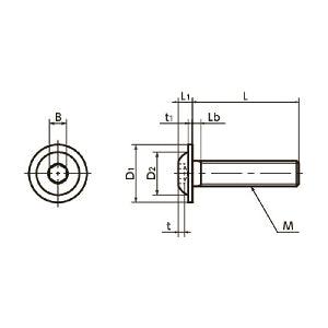 Made in Japan SFB-M8-16 NBK Socket Button Head Cap Screws with Flange Pack of 20 - VXB Ball Bearings