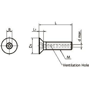 Made in Japan SVFCS-M3-8 NBK Hex Socket Countersunk Head Vacuum Vented Screws with Ventilation Hole Pack of 20 - VXB Ball Bearings
