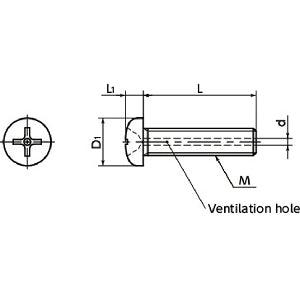 Made in Japan SVPS-M6-16 NBK Phillips Cross Recessed Pan Head Machine Vacuum Vented Screw with Ventilation Hole Pack of 10 - VXB Ball Bearings