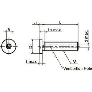 Made in Japan SVSHS-M6-12 NBK 6mm Socket Head Cap Vacuum Vented Screws with Ventilation Hole with Special Low Profile Pack of 10 - VXB Ball Bearings