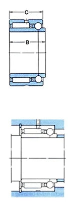 NATB5904 Needle Roller Bearing with 3-Point Contact Ball Bearing 20X37X25mm - VXB Ball Bearings