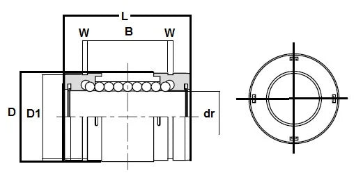 NB GM8 8mm Slide Bush Ball Bushings Miniature Linear Motion Bearings - VXB Ball Bearings
