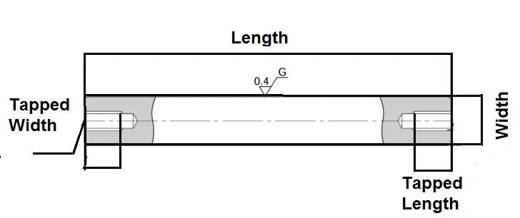NB Linear Systems SFW20 1 1/4 Tapped Shaft 53.875 Length Inch Linear - VXB Ball Bearings