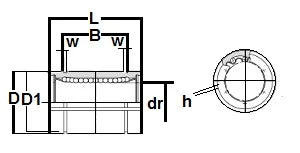 NB SM50UUAJ 50mm Slide Bush Linear Motion Bushings Bearings - VXB Ball Bearings