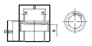 NB SW24UU 1 1/2 inch Bore Ball Bushings Linear Motion - VXB Ball Bearings