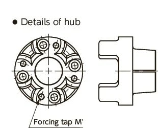 NBK Japan MJB-55-EWH 19mm to 28mm Jaw-type Flexible Coupling - VXB Ball Bearings
