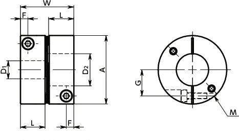 NBK Japan XHS-15C-3-5 3mm to 5mm Jaw-type Flexible Coupling - VXB Ball Bearings