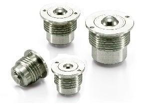 NBK Made in Japan BRPMS-16-S Flange Type Ball Transfer Unit with Spring Plunger Function for Upward Facing Applications - VXB Ball Bearings