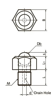 NBK Made in Japan BRUHN-4-N Hex Head Screw Type Ball Transfer Unit for Upward, Downward and Sideward Facing Applications - VXB Ball Bearings
