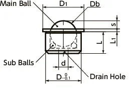 NBK Made in Japan BRUIN-9-N Insert Type Ball Transfer Unit for Upward Facing Applications - VXB Ball Bearings