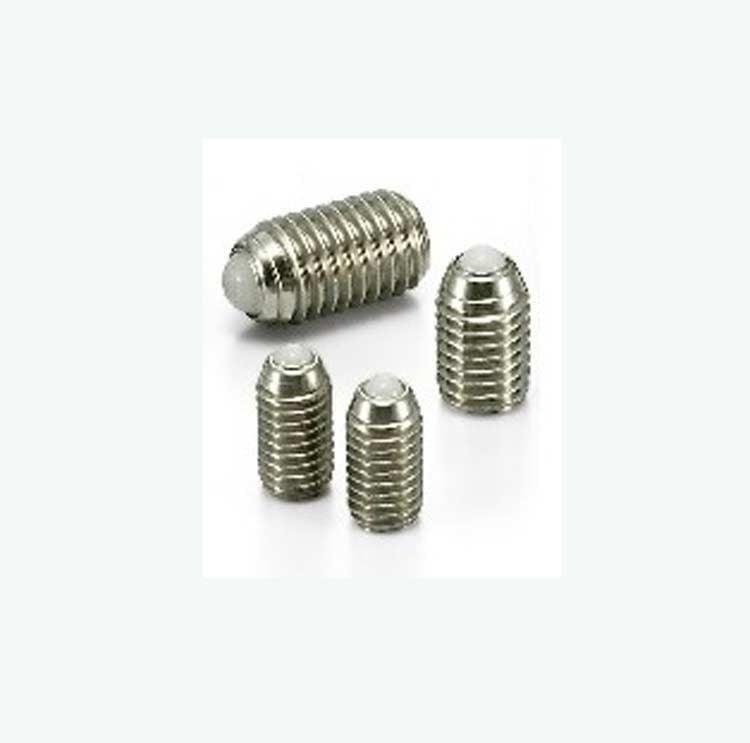 NBK Made in Japan BRUSS-16-P Set Screw Type Ball Transfer Unit for Upward Facing Applications - VXB Ball Bearings