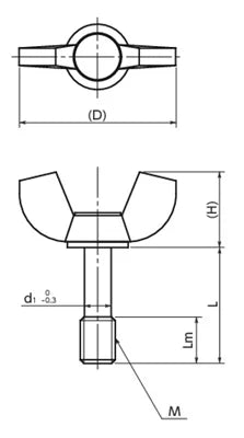 NBK Made in Japan KWBS-21-M5-20-SC Wing Knob with Captive Mechanism - VXB Ball Bearings