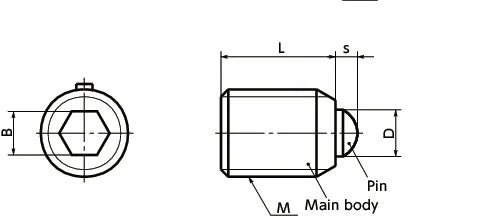 NBK Made in Japan PSSS-8-1 Stainless Steel Heavy Load Small Ball Plunger - VXB Ball Bearings