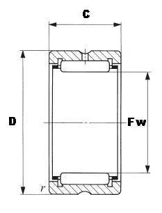 NK16/20A Needle Roller Bearing Without Inner Ring 16x24x20mm - VXB Ball Bearings