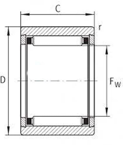 NKJ15/20A Machined type Needle Roller Bearing 15x27x20mm - VXB Ball Bearings