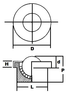 NMBT-5/8 CS Solid Machined Ball Transfer Unit 5/8 Main Bearing - VXB Ball Bearings