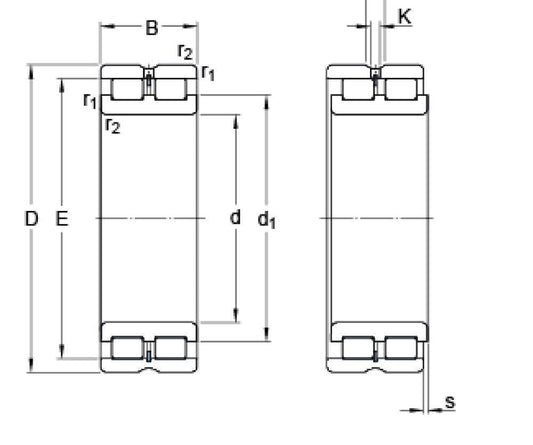 NNCL4934CV P5 Double Row Full Complement Cylindrical Bearing - VXB Ball Bearings