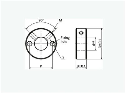 NSC-6-10-SP2 NBK Steel Set Collar with Installation Hole - Set Screw Type - NBK - One Collar Made in Japan - VXB Ball Bearings