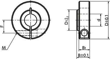 NSCS-12-11-MB2 NBK Set Collar - For Securing Bearing - Clamping Type. Made in Japan - VXB Ball Bearings