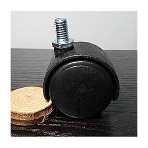 Pack of 100 1.5" inch Black Plastic Caster Wheel with M8 Screw threaded Stem - VXB Ball Bearings