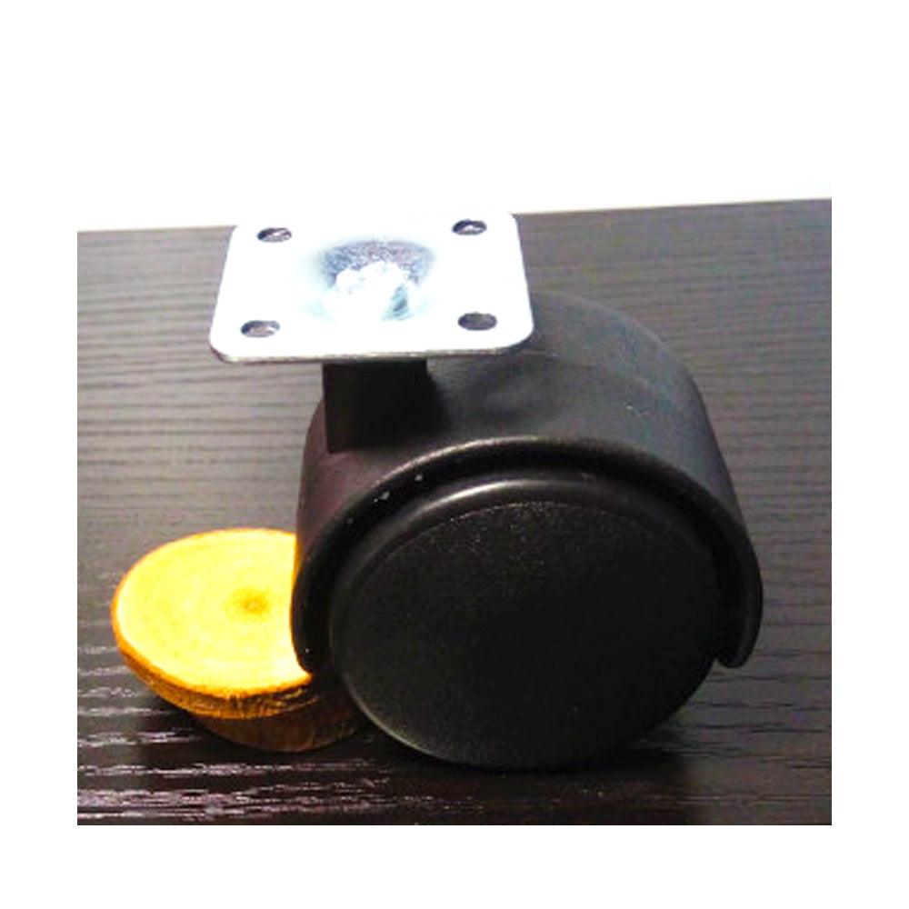 Pack of 100 2 inch Black Plastic Caster Wheel with Swivel Plate - VXB Ball Bearings