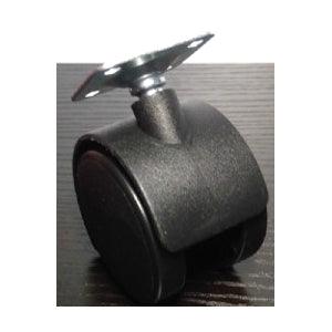 Pack of 100 2 inch Black Plastic Caster Wheel with Swivel Plate - VXB Ball Bearings