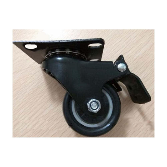 Pack of 100 2"Inch Heavy Duty Black Swivel Caster Wheel with Brakes and 220 lbs Load Rating - VXB Ball Bearings
