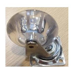 Pack of 100 2"Inch Heavy Duty Clear Swivel Caster Wheel with 220 lbs Load Rating - VXB Ball Bearings