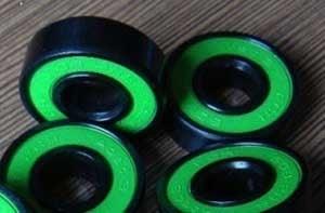 Pack of 100 608B-2RS Sealed Bearings with Bronze Cage and Green Seals 8x22x7mm - VXB Ball Bearings