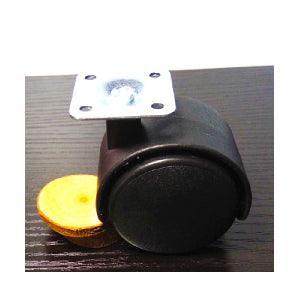 Pack of 100 Black Plastic Caster Wheel 30mm Swivel Plate Caster with 75lb. Load Rating - VXB Ball Bearings