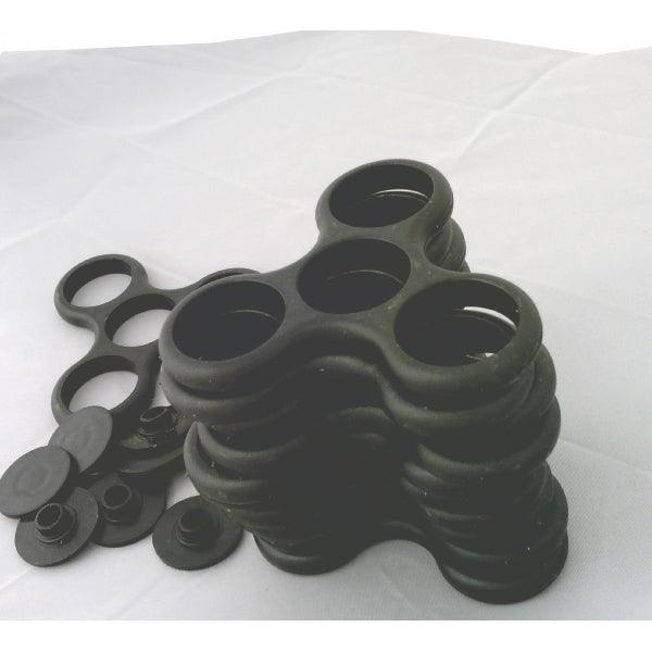 Pack of 100 Fidget Hand Spinner Black Frame with 2 Caps - VXB Ball Bearings