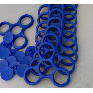 Pack of 100 Fidget Hand Spinner Blue Frame with 2 Caps - VXB Ball Bearings