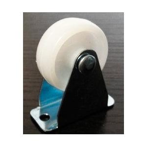 Pack of 100 White Plastic Caster 1.25" Inch Caster wheel with Metal Plate Zinc Plating - VXB Ball Bearings
