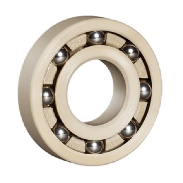 Pack of 20 6000 Open PEEK Ball Bearing with PTFE Cage and Stainless Steel Balls made in Japan - VXB Ball Bearings