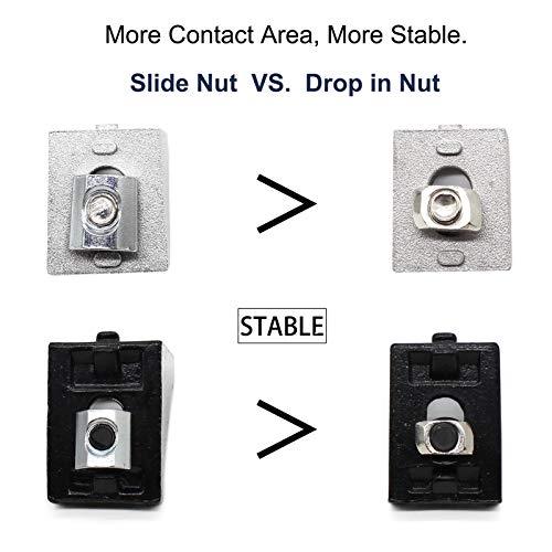 Pack of 20 Aluminum Profile 2020 Series Corner Bracket/T Nuts/Hex Screw Aluminum Rail Accessories - VXB Ball Bearings