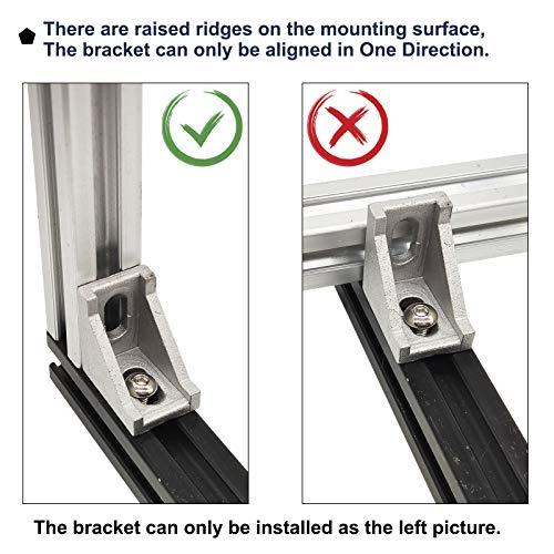 Pack of 20 Aluminum Profile 2020 Series Corner Bracket/T Nuts/Hex Screw Aluminum Rail Accessories - VXB Ball Bearings