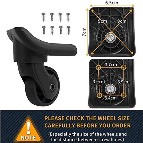 Pair Replacement 48mm Wheels for Spinner Luggage Suitcase Repair - VXB Ball Bearings