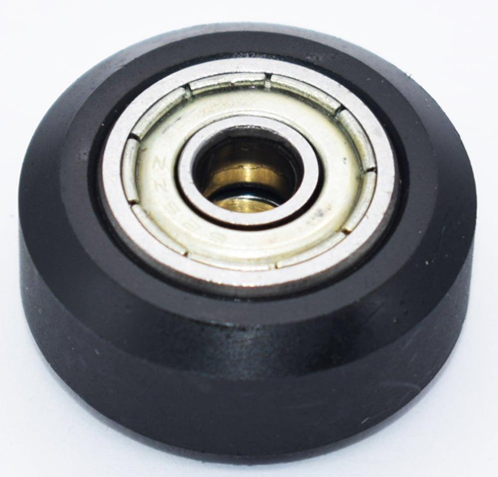 POM 5x24x10mm Polyurethane Rubber Pulley Guide Rail Roller Bearing - VXB Ball Bearings